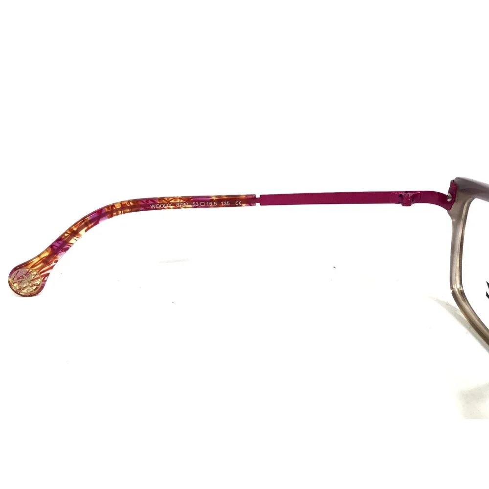 BOZ Eyeglasses Frames WOODY 8780 Brown Pink Purple Striped Tortoise 53-15.5-135